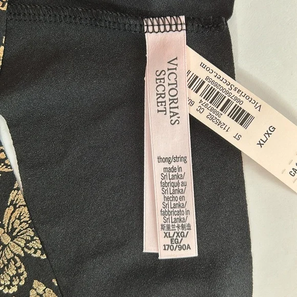 2 pair Victoria’s Secret no show thongs black butterfly shine and casual olive - Picture 5 of 10